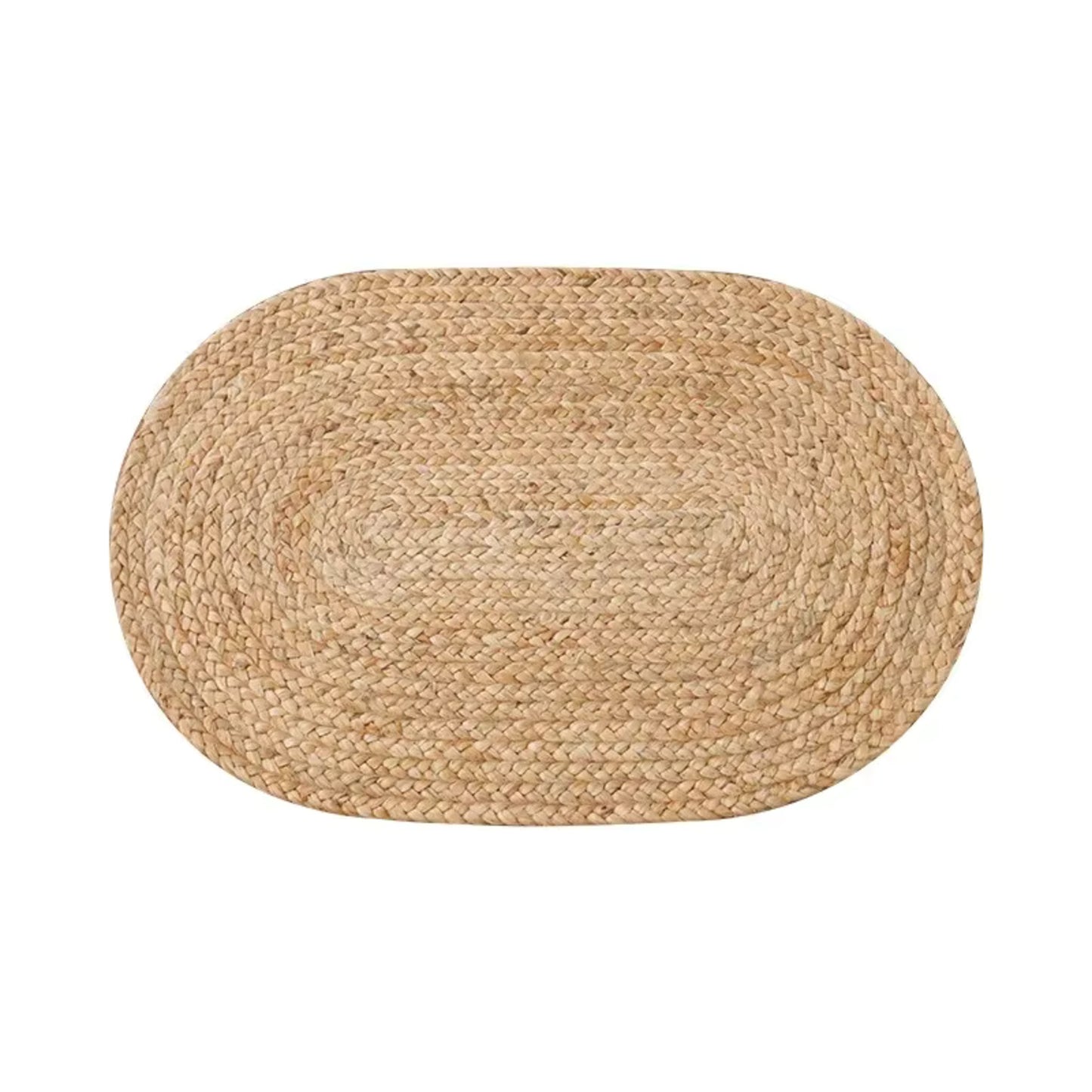 High Friction Hand Woven Wabi-Sabi Style Double Sided Living Room Pure Jute Floor Mat Home Decor