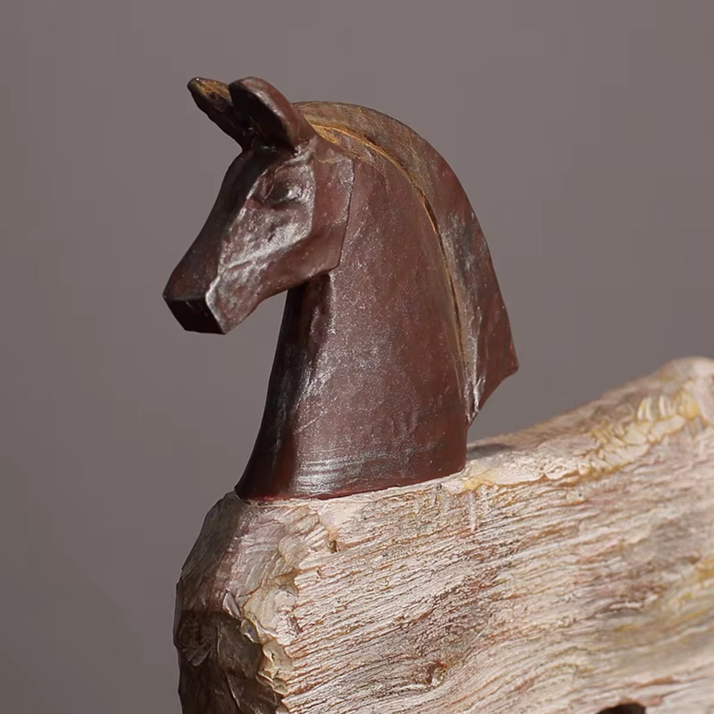 Attractive The Horse Simulated Animal Wooden Sculpture Hand Carving Home Decor Figurines 20cm