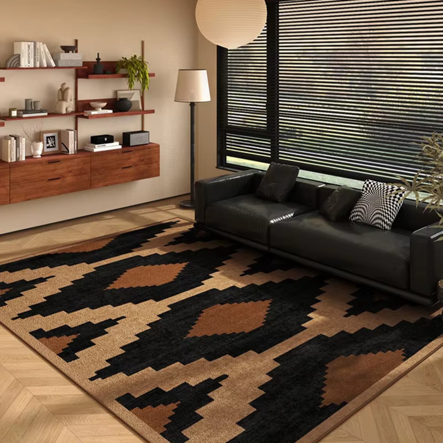 Top Graded Brown American Retro Style Large Jute Hand Woven Jute Rugs Home Decoration