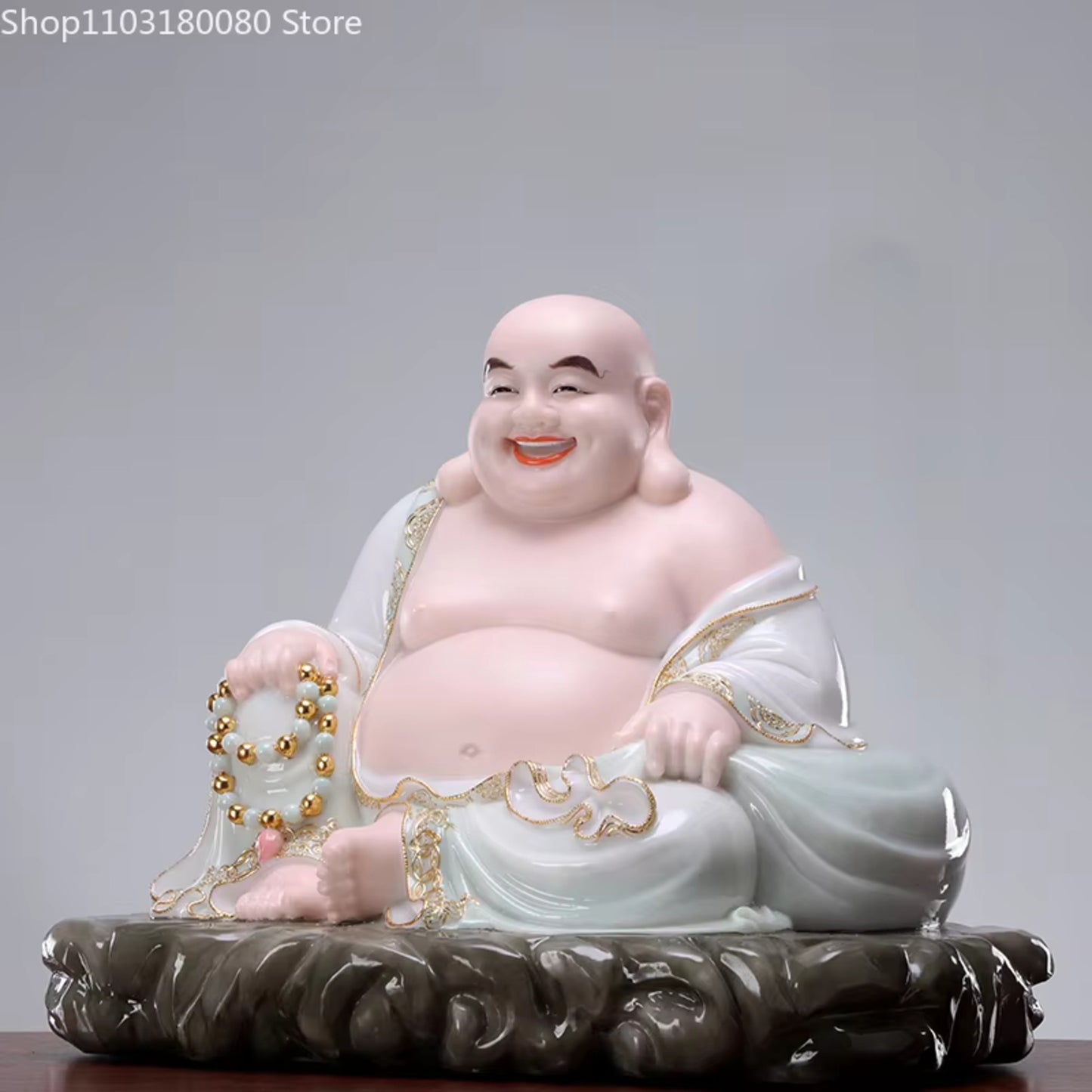 Best Quality White Marble Maitreya Buddha Statue Home Decor Size Variants