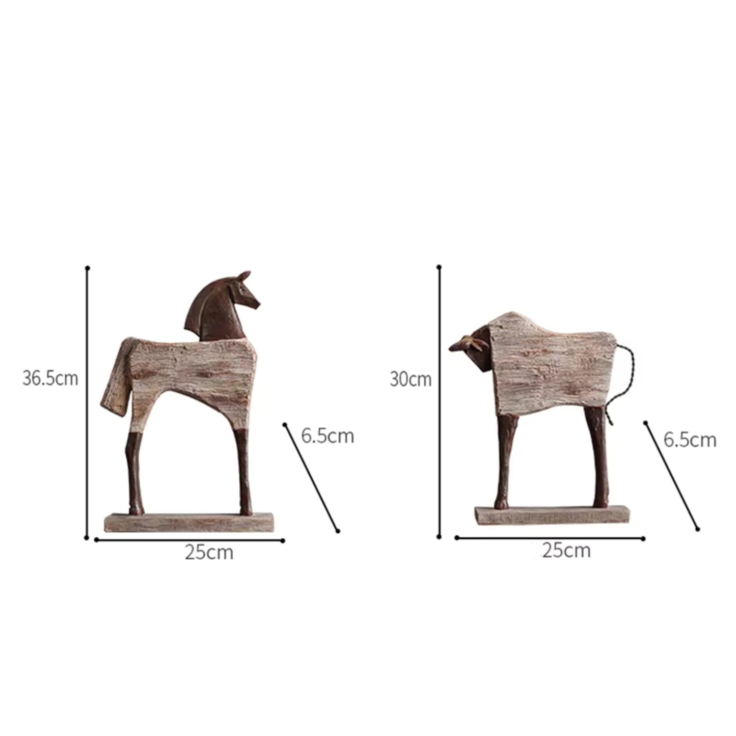 Attractive The Horse Simulated Animal Wooden Sculpture Hand Carving Home Decor Figurines 20cm