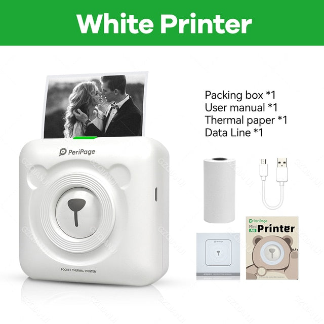 A6 Portable Bluetooth Compatible Convenient Mini Pocket Label Printer