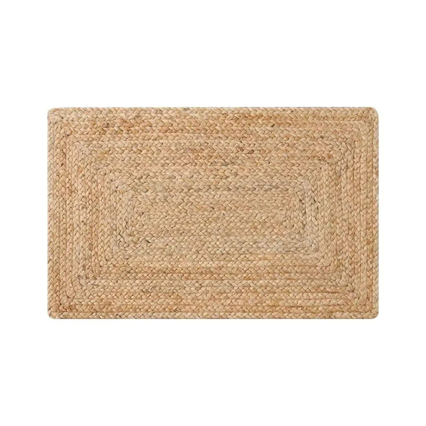 High Friction Hand Woven Wabi-Sabi Style Double Sided Living Room Pure Jute Floor Mat Home Decor