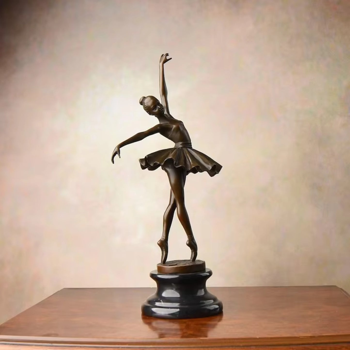 Beautiful Ballerina Statue Bronze Marble Ballet Dancer Girl Handcrafts Sculpture Home Decor