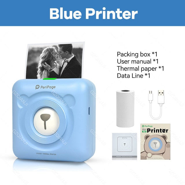 A6 Portable Bluetooth Compatible Convenient Mini Pocket Label Printer