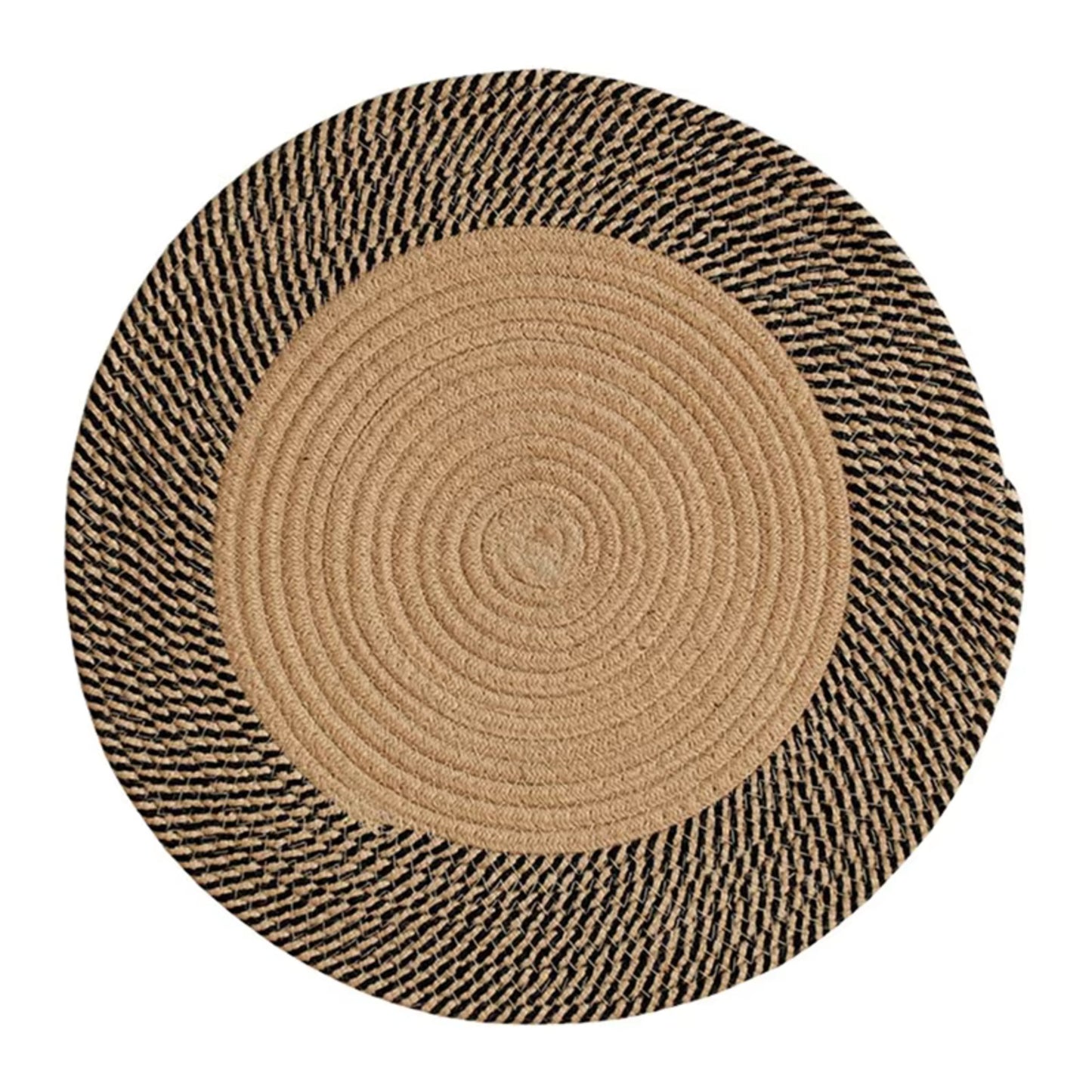 Japanese Style Hand Woven Round Pure Jute Material Luxury Bedroom Living Floor Mat Rugs