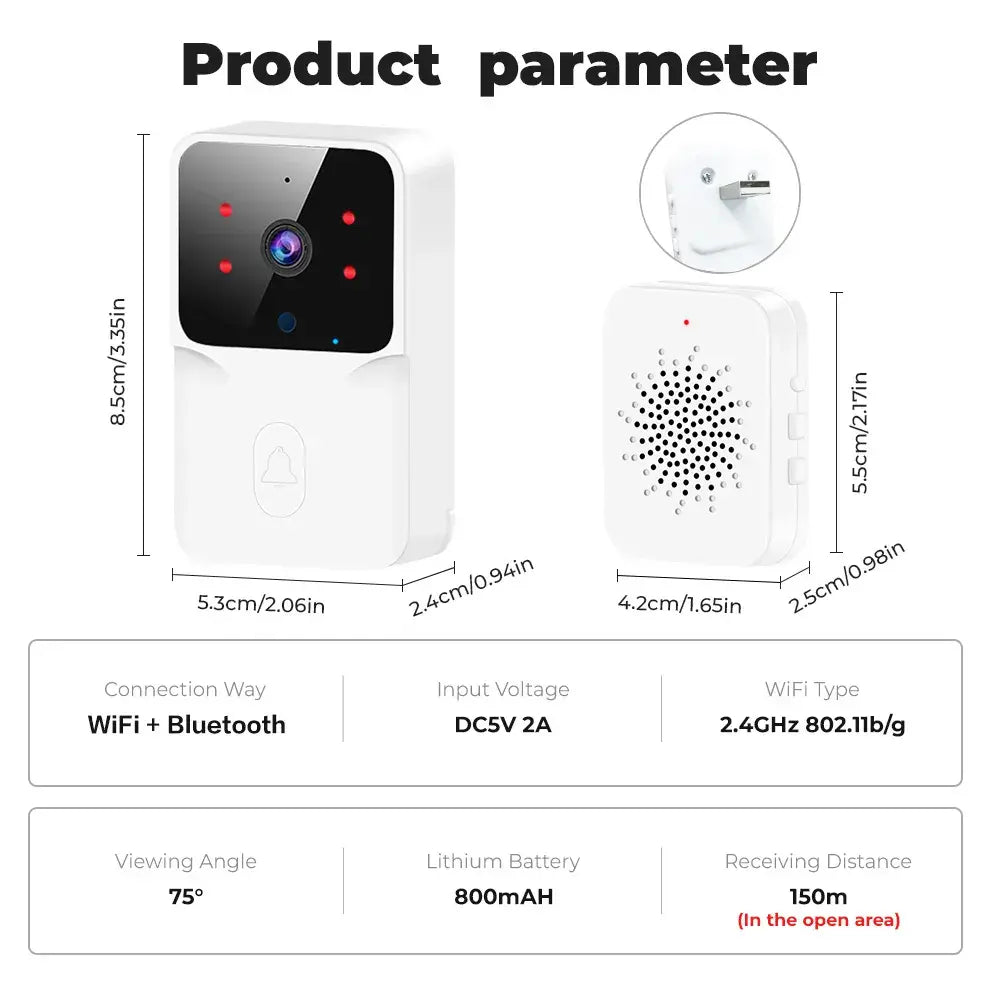 AI Intelligence Smart WI-FI Video Doorbell For Smart Homes