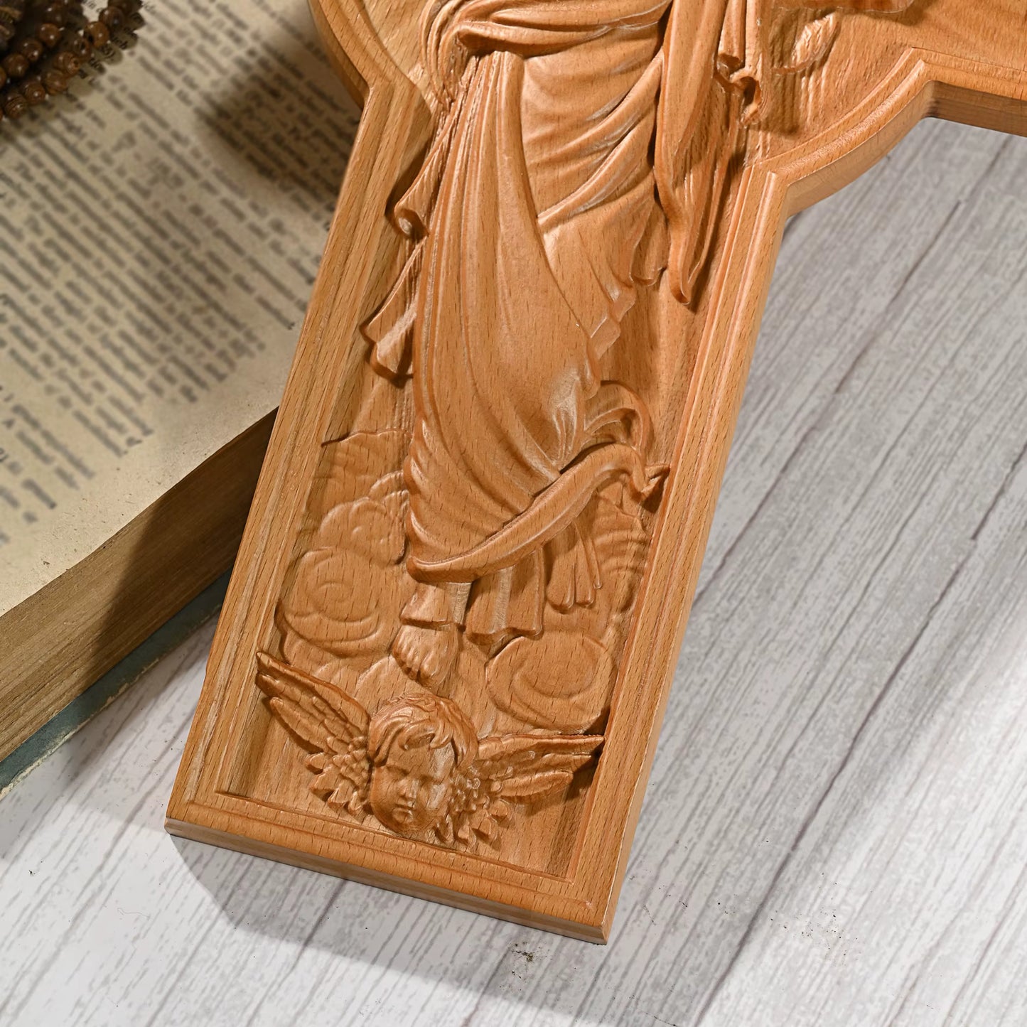 30cm Crucifix Religious Christian Jesus Wooden Church Cross Wall Hanging Home Decor