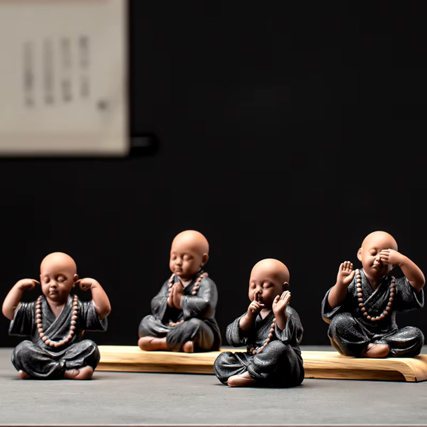 Home Decoration Best Quality Meditation Buddha Monk Miniature Statue For Peace