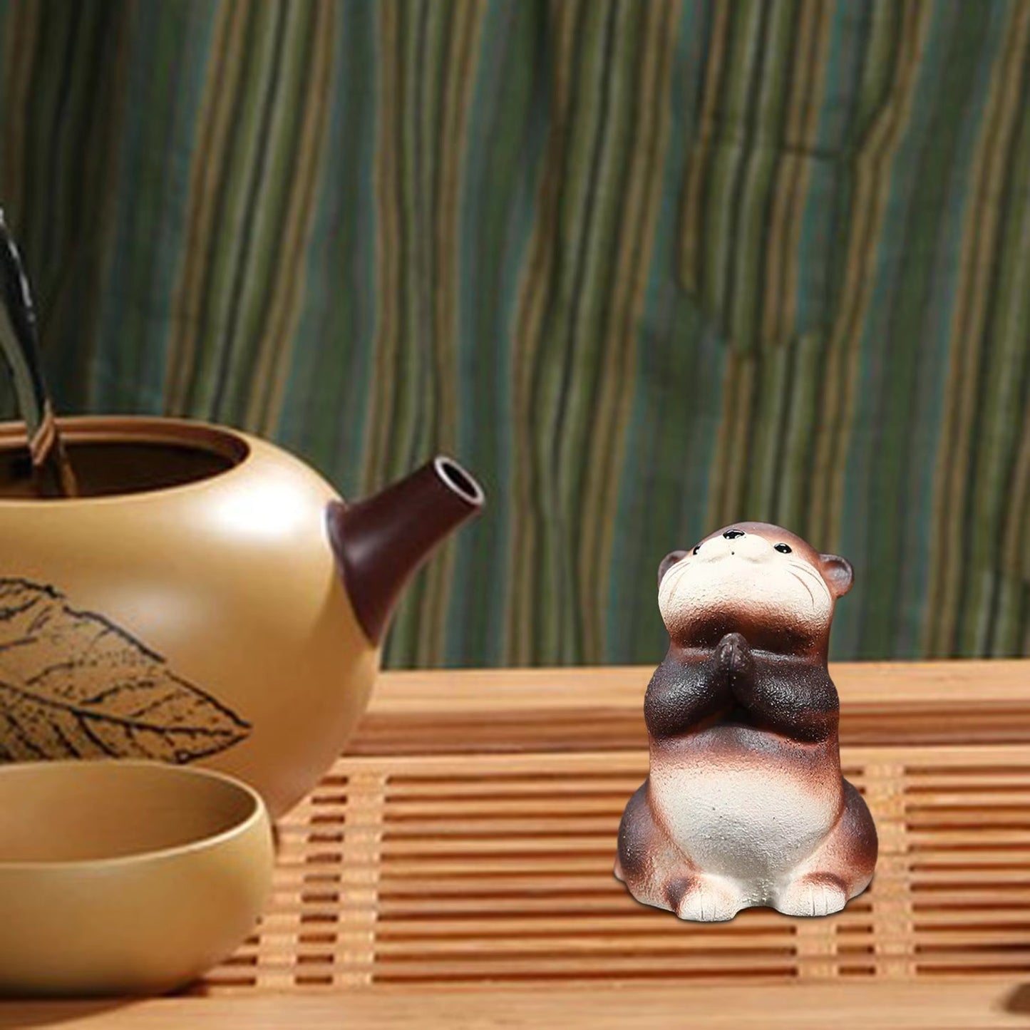 Best Quality Small Otter Tea Set Mini Otter Statue Home Decor Craft