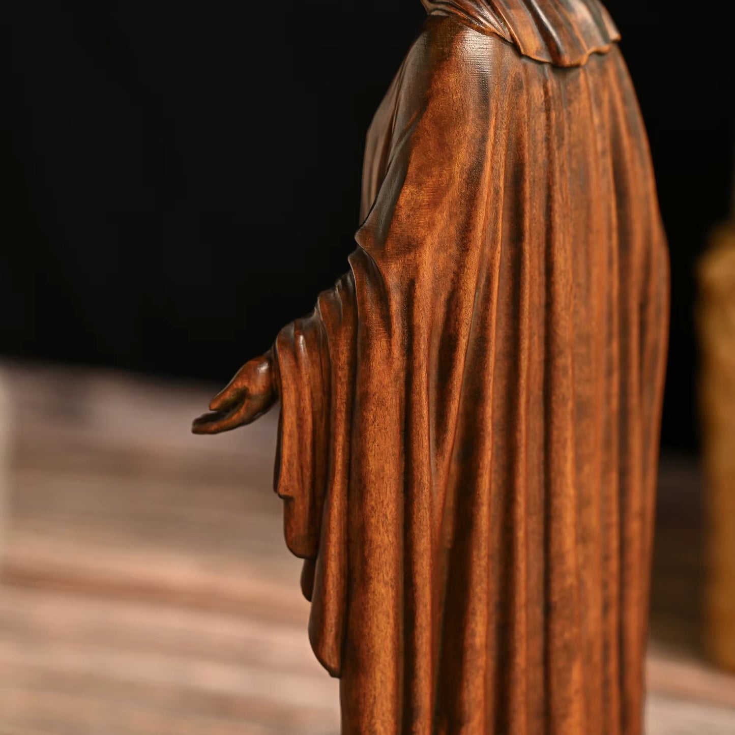 Wooden Structure Cross Border Virigin Mary Religious Figurine Statue For Home Decoration 30cm