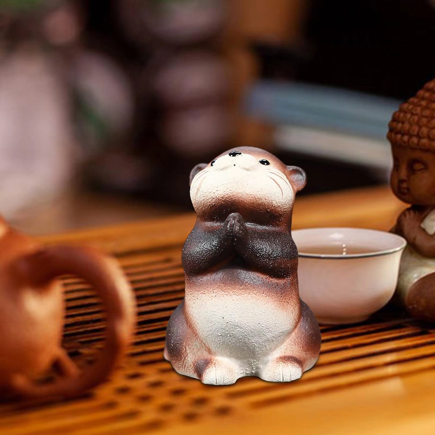 Best Quality Small Otter Tea Set Mini Otter Statue Home Decor Craft