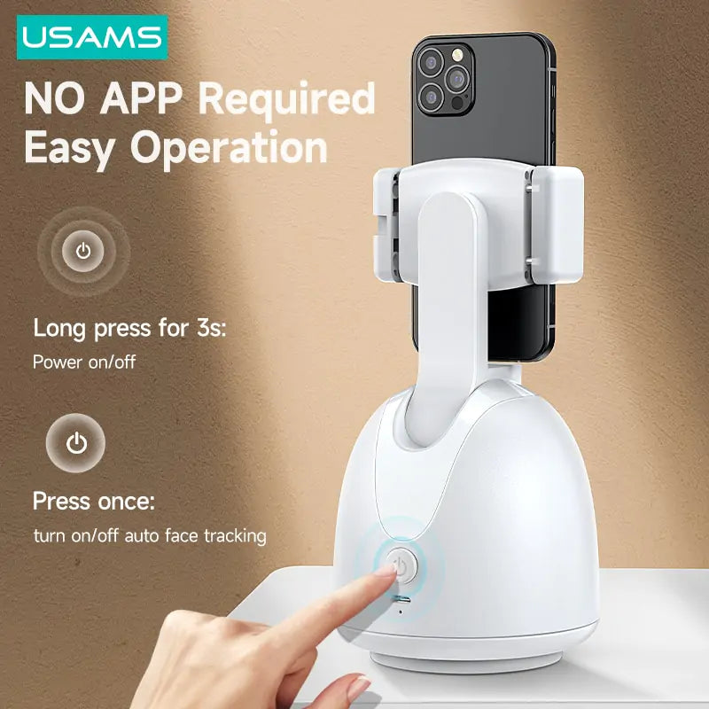 360 Degree Smart Face Tracking Phone Holder