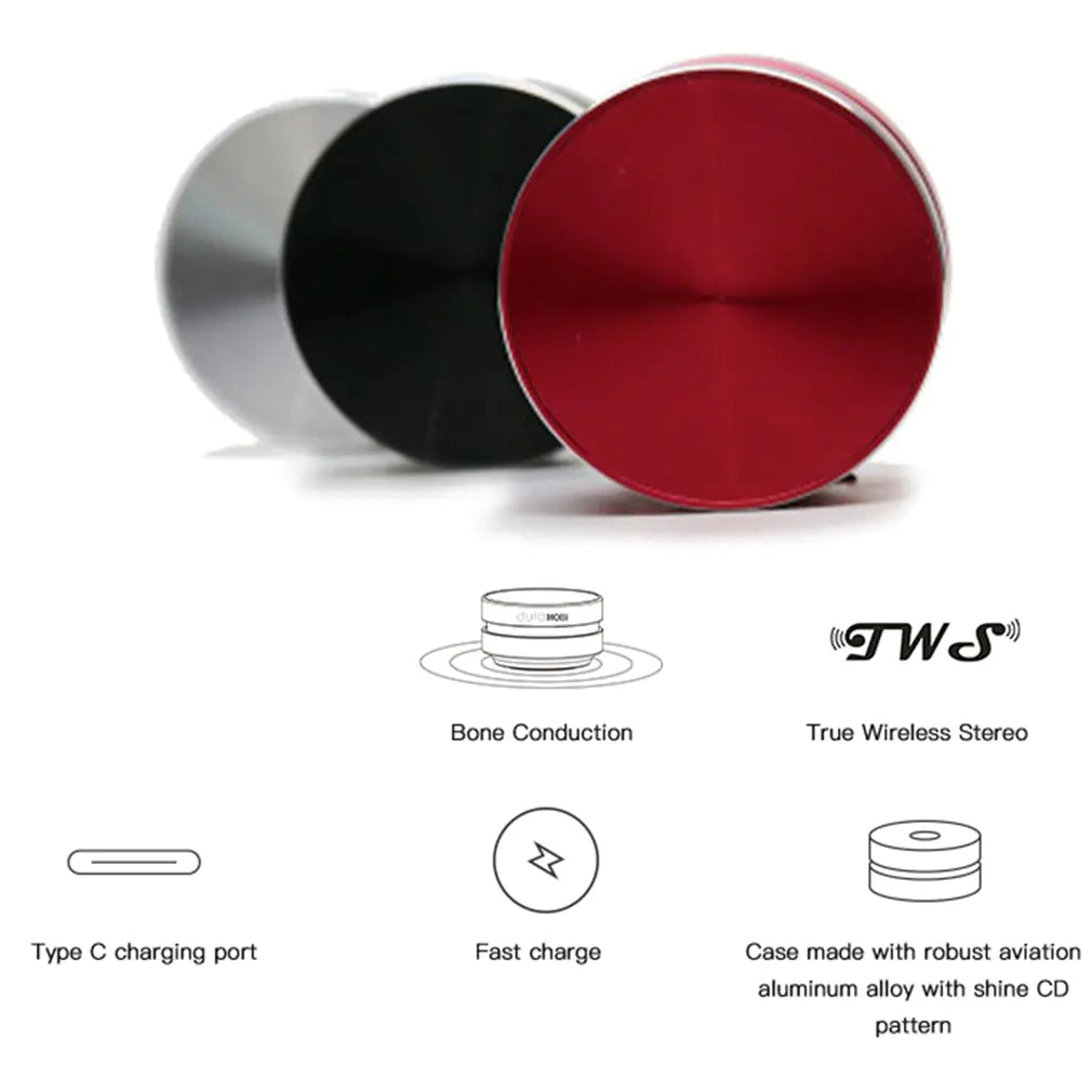 Aluminium Alloy Wireless Stereo Vibration Bluetooth Speaker