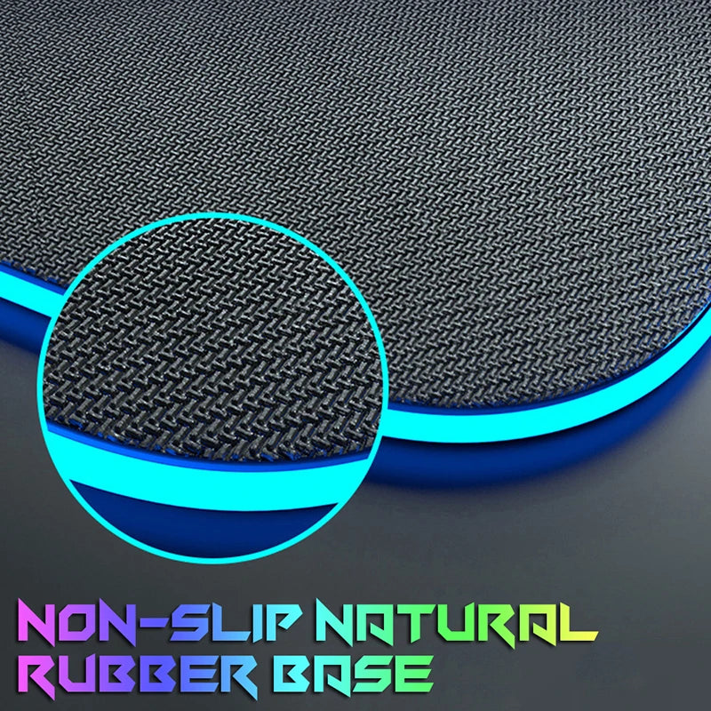 Anti Slip Best Quality Rubber Fabric Material Luminous LED Light RGB Gaming Pad