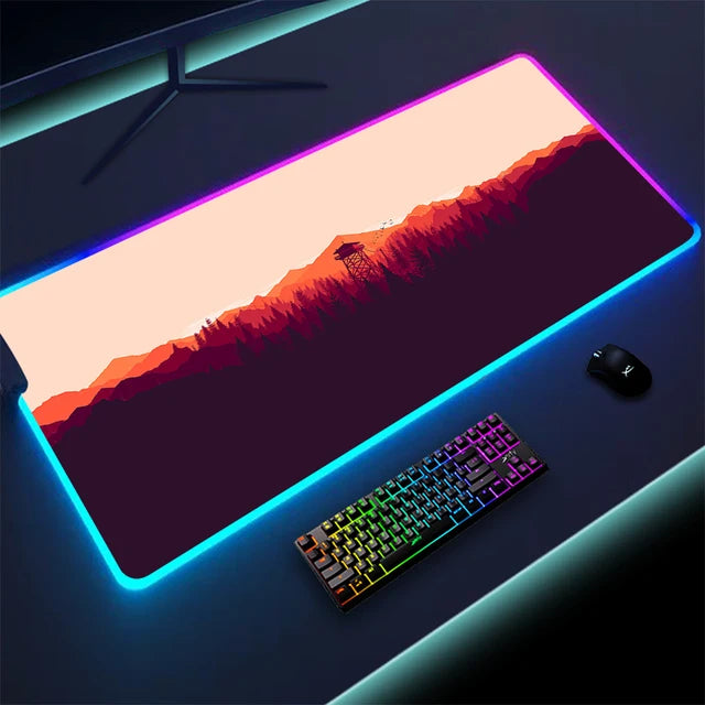 Anti Slip Best Quality Rubber Fabric Material Luminous LED Light RGB Gaming Pad