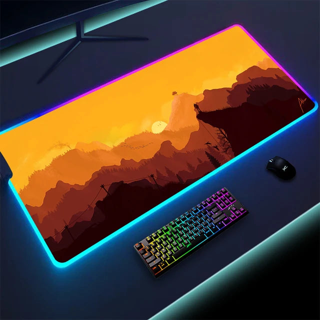 Anti Slip Best Quality Rubber Fabric Material Luminous LED Light RGB Gaming Pad