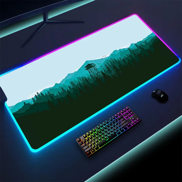 Anti Slip Best Quality Rubber Fabric Material Luminous LED Light RGB Gaming Pad