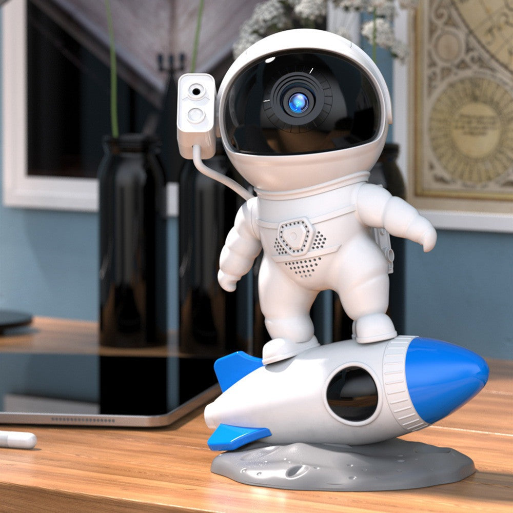 Elegant Galaxy Aesthetic Design Rocket Astronaut Desktop Projector