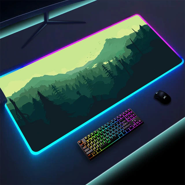 Anti Slip Best Quality Rubber Fabric Material Luminous LED Light RGB Gaming Pad