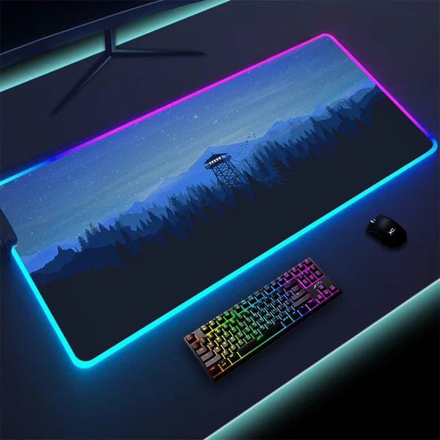 Anti Slip Best Quality Rubber Fabric Material Luminous LED Light RGB Gaming Pad