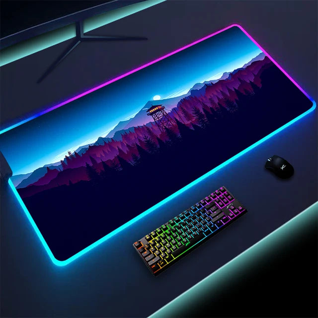 Anti Slip Best Quality Rubber Fabric Material Luminous LED Light RGB Gaming Pad