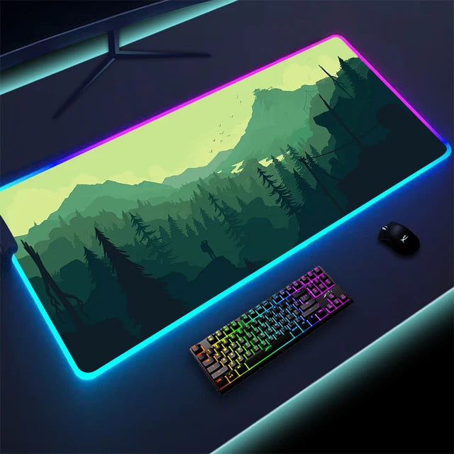 Anti Slip Best Quality Rubber Fabric Material Luminous LED Light RGB Gaming Pad