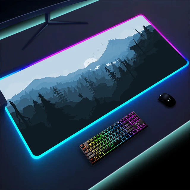 Anti Slip Best Quality Rubber Fabric Material Luminous LED Light RGB Gaming Pad